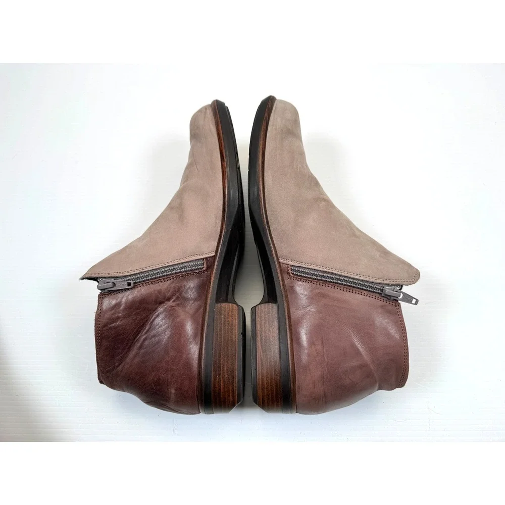 Naot Helm Ankle Boots Women 42 US‎ 11-11.5 Leather Zip Closure Round Toe Booties